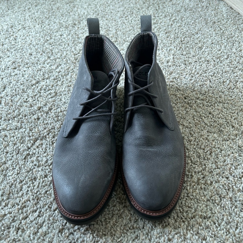 Cole Haan Berkshire Lug Chukka Boots Pavement Gray Men's Size 9 Leather Nubuck - Picture 3 of 15
